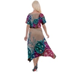 Cross Front Sharkbite Hem Maxi Dress 