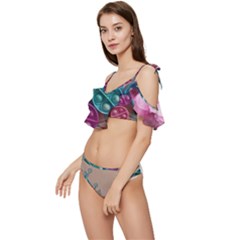 Ruffle Edge Tie Up Bikini Set	 