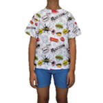 Pattern Seamless Texture Cartoon Kids  Short Sleeve Swimwear