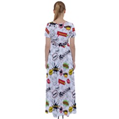 High Waist Short Sleeve Maxi Dress 