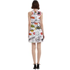 Cocktail Party Halter Sleeveless Dress With Pockets 