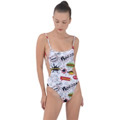 Tie Strap One Piece Swimsuit 