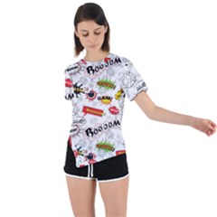 Asymmetrical Short Sleeve Sports T-Shirt 