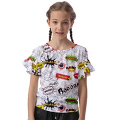 Kids  Cut Out Flutter Sleeves 