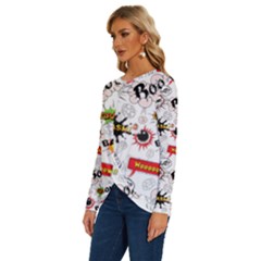 Long Sleeve Crew Neck Pullover Top 