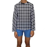 Frets Mosaic Pattern Geometric Kids  Long Sleeve Swimwear