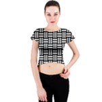 Frets Mosaic Pattern Geometric Crew Neck Crop Top