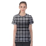 Frets Mosaic Pattern Geometric Women s Sport Mesh T-Shirt