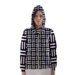 Frets Mosaic Pattern Geometric Women s Hooded Windbreaker