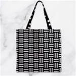 Frets Mosaic Pattern Geometric Zipper Grocery Tote Bag