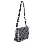 Frets Mosaic Pattern Geometric Shoulder Bag with Back Zipper