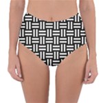 Frets Mosaic Pattern Geometric Reversible High-Waist Bikini Bottoms