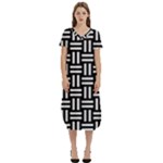 Frets Mosaic Pattern Geometric T-Shirt Midi Dress With Pockets