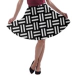 Frets Mosaic Pattern Geometric A-line Skater Skirt