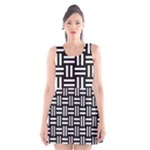 Frets Mosaic Pattern Geometric Scoop Neck Skater Dress