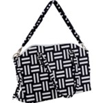 Frets Mosaic Pattern Geometric Canvas Crossbody Bag