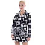 Frets Mosaic Pattern Geometric Women s Long Sleeve Casual Dress