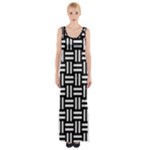 Frets Mosaic Pattern Geometric Thigh Split Maxi Dress