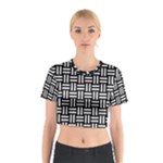 Frets Mosaic Pattern Geometric Cotton Crop Top