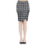 Frets Mosaic Pattern Geometric Midi Wrap Pencil Skirt