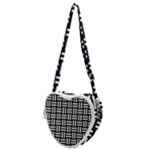 Frets Mosaic Pattern Geometric Heart Shoulder Bag