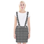 Frets Mosaic Pattern Geometric Braces Suspender Skirt