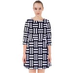 Frets Mosaic Pattern Geometric Smock Dress