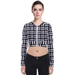 Frets Mosaic Pattern Geometric Long Sleeve Zip Up Bomber Jacket