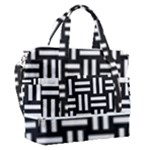 Frets Mosaic Pattern Geometric Sports Shoulder Bag with Shoes Compartment