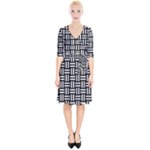 Frets Mosaic Pattern Geometric Wrap Up Cocktail Dress