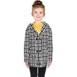 Frets Mosaic Pattern Geometric Kids  Double Breasted Button Coat