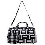 Frets Mosaic Pattern Geometric Sports Gym Duffle Bag with Shoe Compartment