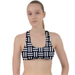 Frets Mosaic Pattern Geometric Criss Cross Racerback Sports Bra