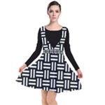 Frets Mosaic Pattern Geometric Plunge Pinafore Dress