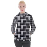 Frets Mosaic Pattern Geometric Women s Hooded Pullover