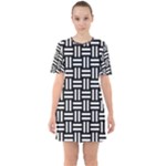 Frets Mosaic Pattern Geometric Sixties Short Sleeve Mini Dress