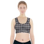 Frets Mosaic Pattern Geometric Sports Bra With Pocket