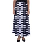 Frets Mosaic Pattern Geometric Flared Maxi Skirt