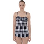 Frets Mosaic Pattern Geometric Babydoll Tankini Set