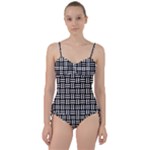 Frets Mosaic Pattern Geometric Sweetheart Tankini Set