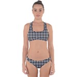 Frets Mosaic Pattern Geometric Cross Back Hipster Bikini Set