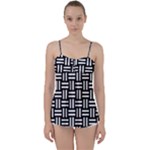 Frets Mosaic Pattern Geometric Babydoll Tankini Top