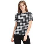 Frets Mosaic Pattern Geometric Women s Short Sleeve Rash Guard