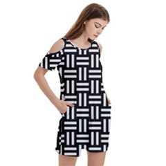 Women s Cold Shoulder Round Neck Mini Dress 