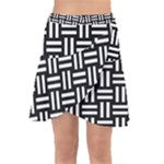 Frets Mosaic Pattern Geometric Wrap Front Skirt