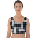 Frets Mosaic Pattern Geometric Velvet Crop Top