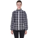 Frets Mosaic Pattern Geometric Women s High Neck Windbreaker