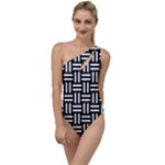 Frets Mosaic Pattern Geometric To One Side Swimsuit