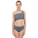 Frets Mosaic Pattern Geometric Spliced Up Two Piece Swimsuit