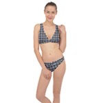 Frets Mosaic Pattern Geometric Classic Banded Bikini Set 